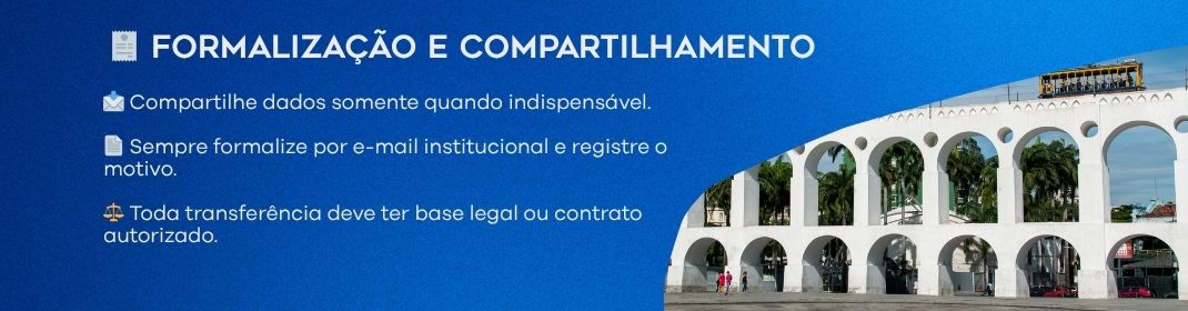 Compartilhamento de dados somente quando indispensável