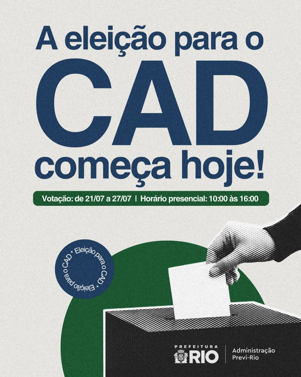 A Eleição para O CAD começa Hoje!